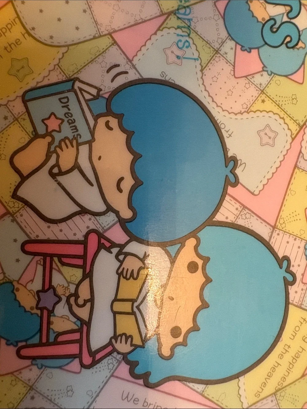 1976 Sanrio Little Twin Stars Blue Pink Pastel Pencil Case